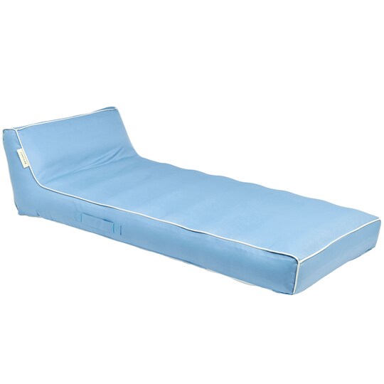 Sunnylife: Luxe Lie-On Lounger - La Mer Med Blue - Inflatable Pool & Water Float, Lay-Flat w/ Head Rest, Beach-Outdoor-Party Seating, Removeable Cover
